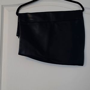 Mini faux leather skirt